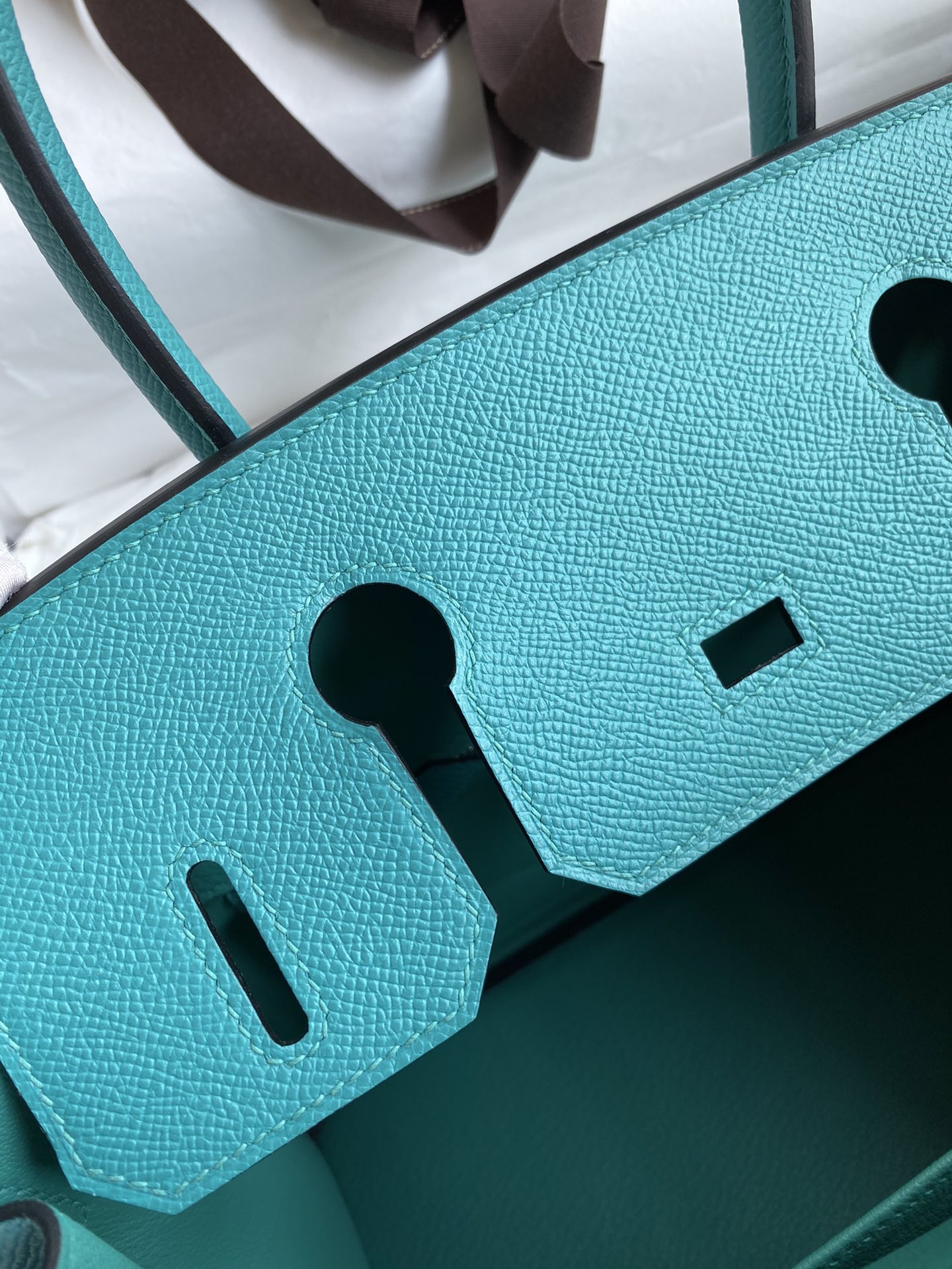 Hermes Birkin 35CM Epsom Leather Handbag Turquoise